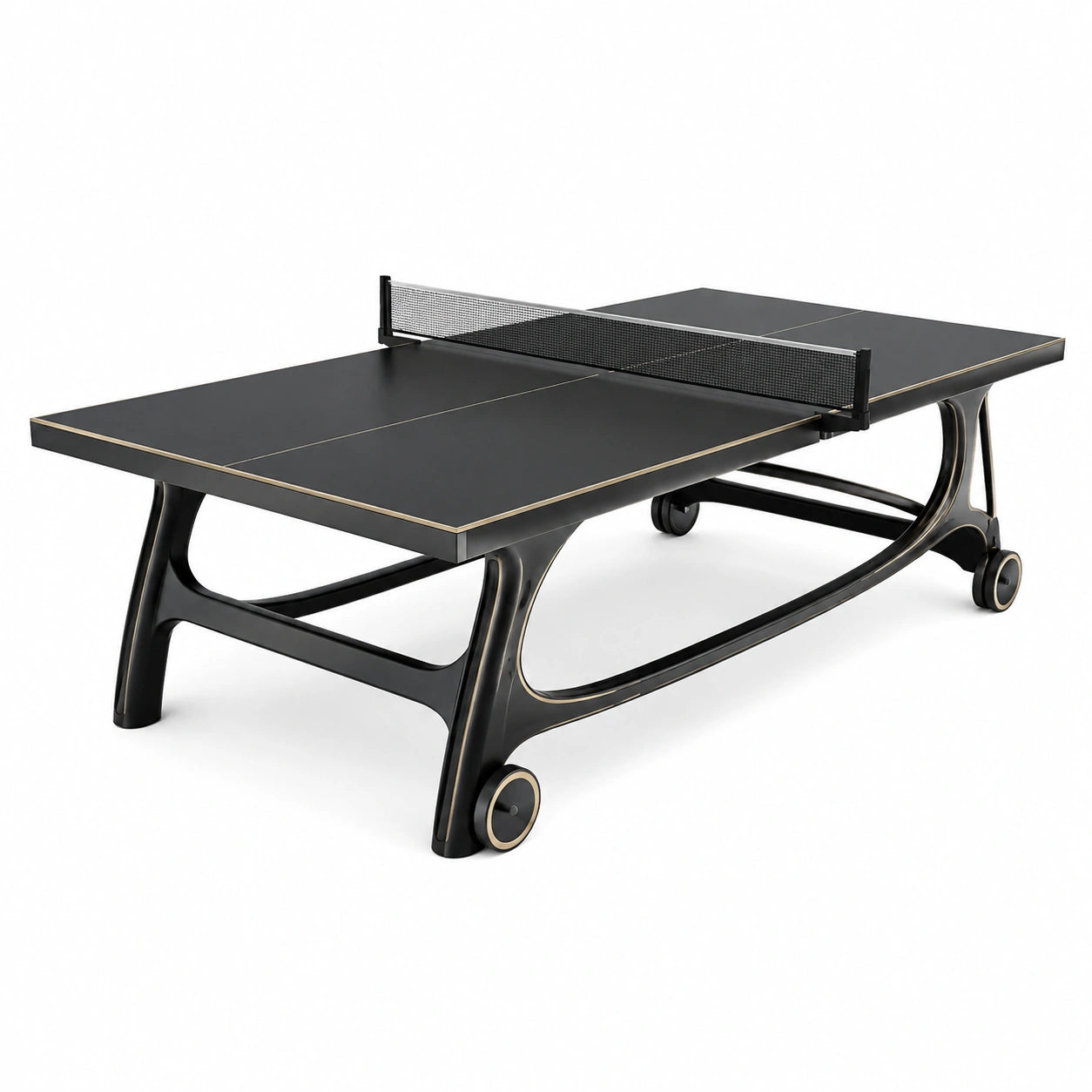 Tavolo da ping pong in MDF e metallo nero