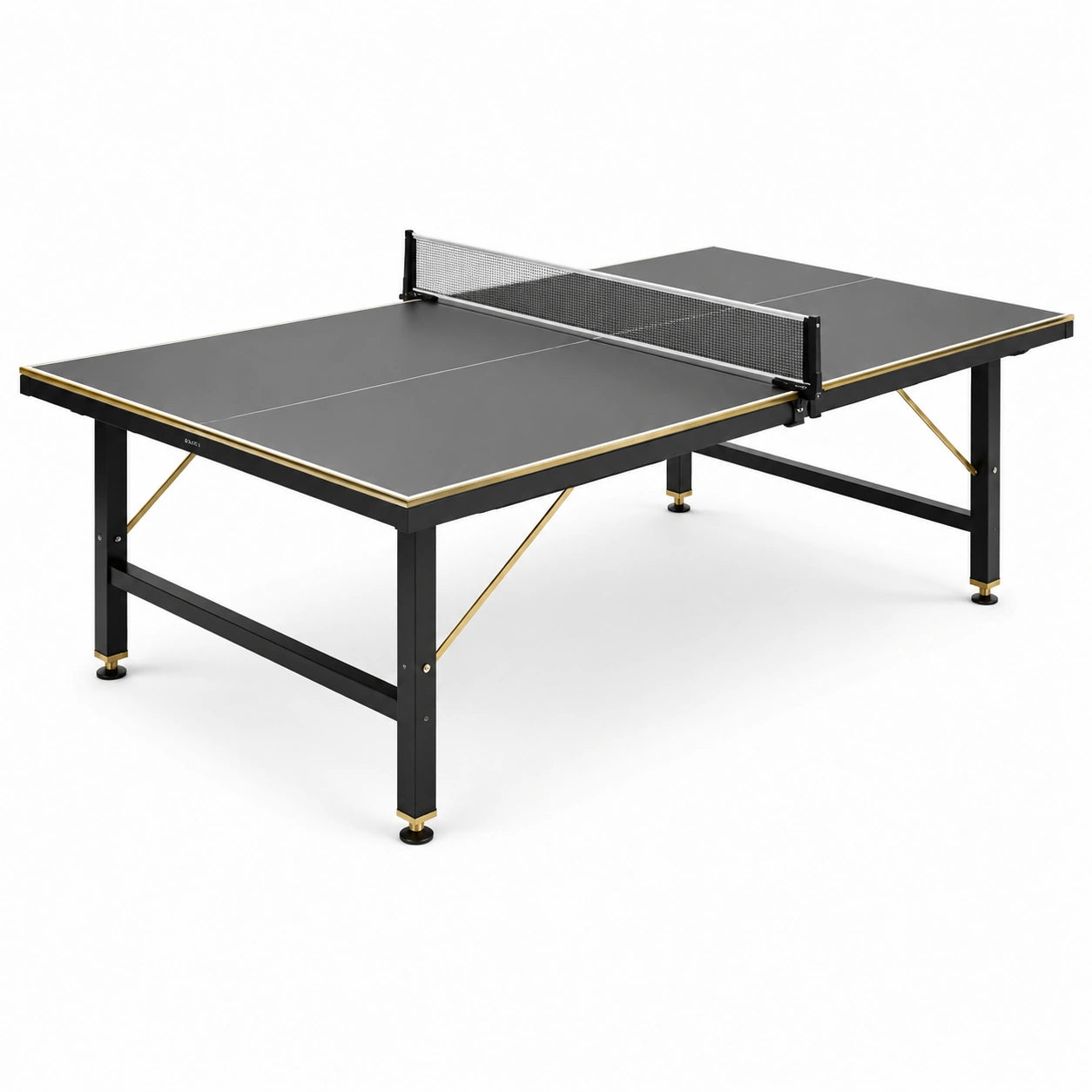 Tavolo da Ping Pong in Legno e Metallo Nero/Oro