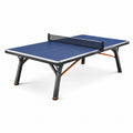 Tavolo da ping pong in MDF blu con struttura in acciaio