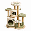 Tiragraffi per Gatti in Sisal e Velluto Verde/Beige