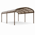 Carport Metallo Marrone Policarbonato Trasparente