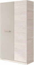 Armadio guardaroba Arreditaly, 90 × 200 × 52 cm, Beige/Rovere, 2 ante, 4 scomparti, per camera da letto