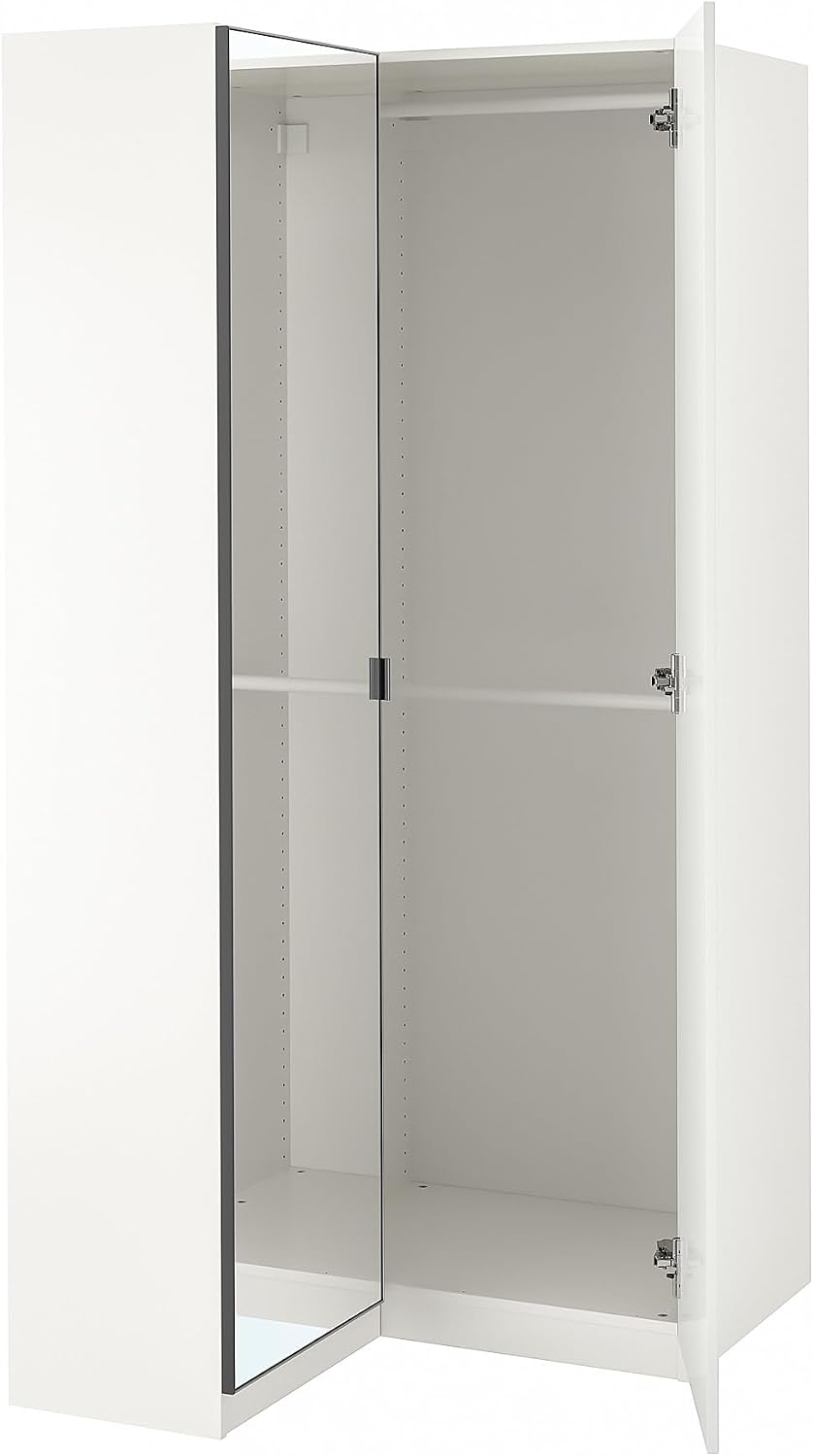 Armadio, 88 × 201 cm, vetro, Bianco