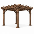 Pergolato in legno di cedro marrone 300x300 cm