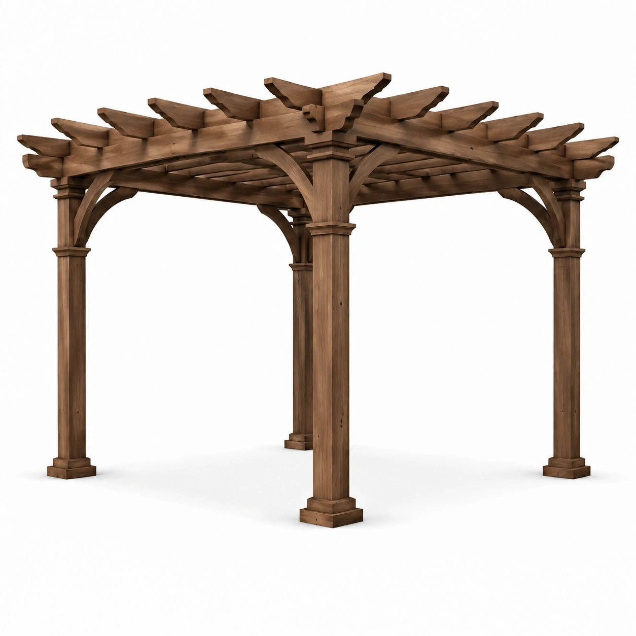 Pergolato in legno di cedro marrone 300x300 cm
