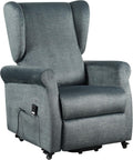 Poltrona relax POLTRONE ITALIA, tessuto, Blu, con cuscino, con poggiatesta, per soggiorno