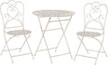 Beliani Set da pranzo, 2 sedie, Beige, pieghevole, per giardino e terrazzo