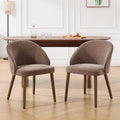 Set di sedie da pranzo DAYALANE, Marrone, 2 sedie, legno massello, per sala da pranzo e cucina
