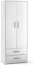 Armadio Sarmog, 2ANTE, 2CAS, Bianco, 182 × 71 × 41 cm