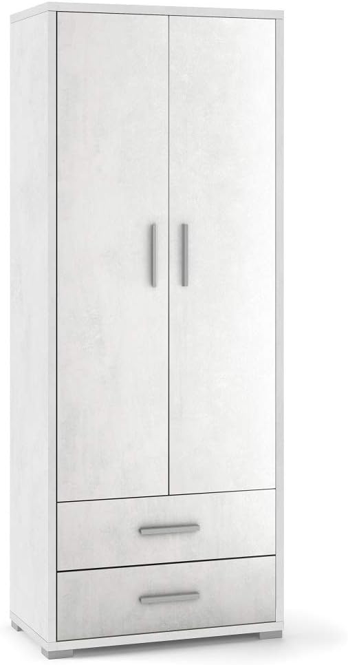 Armadio Sarmog, 2ANTE, 2CAS, Bianco, 182 × 71 × 41 cm