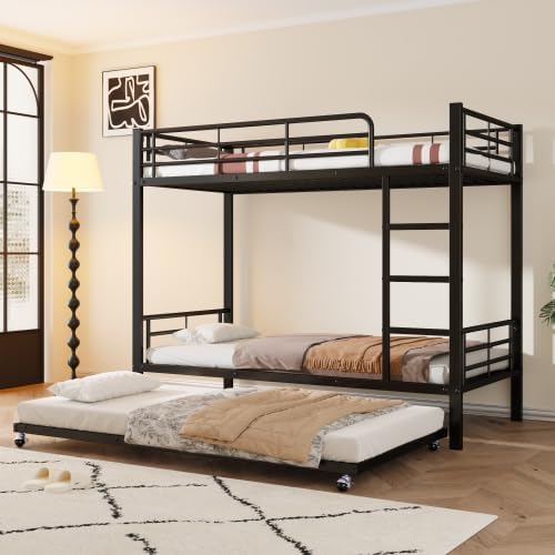 Letto a castello Merax EN747, 90 × 200 cm, 90 × 190 cm, metallo, Nero, per camera da letto