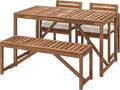 Tavolo Protuning, 2 sedie, Beige, per giardino e terrazzo