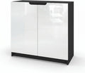 Credenza Vladon, 2 ante, 82 × 78 × 37 cm, MDF, Bianco, per soggiorno