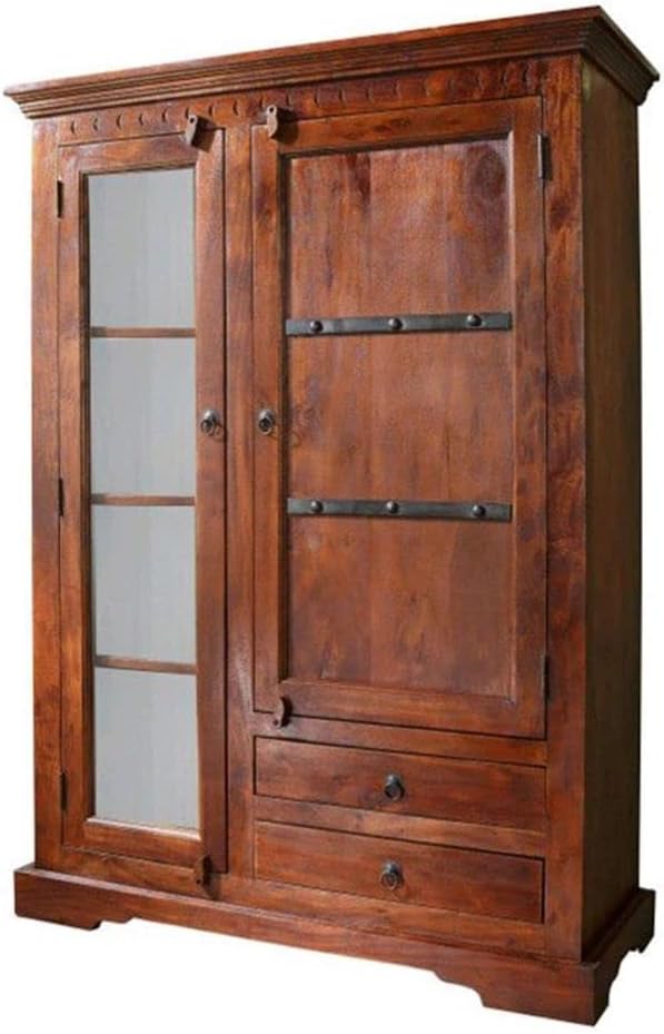 Armadio MASSIVMOEBEL24.DE, 110 × 45 × 155 cm, legno, laccato/nougat 110x45x155