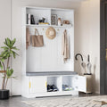 Appendiabiti Moimhear, 120 × 40 × 191 cm, Bianco, 6 ganci tripli, per ingresso