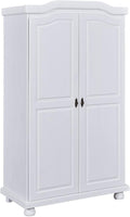 Armadio Inter Link, 2 ante, 104 × 56 × 180 cm, legno, Bianco, 5 nicchie, Con spazio per appendere