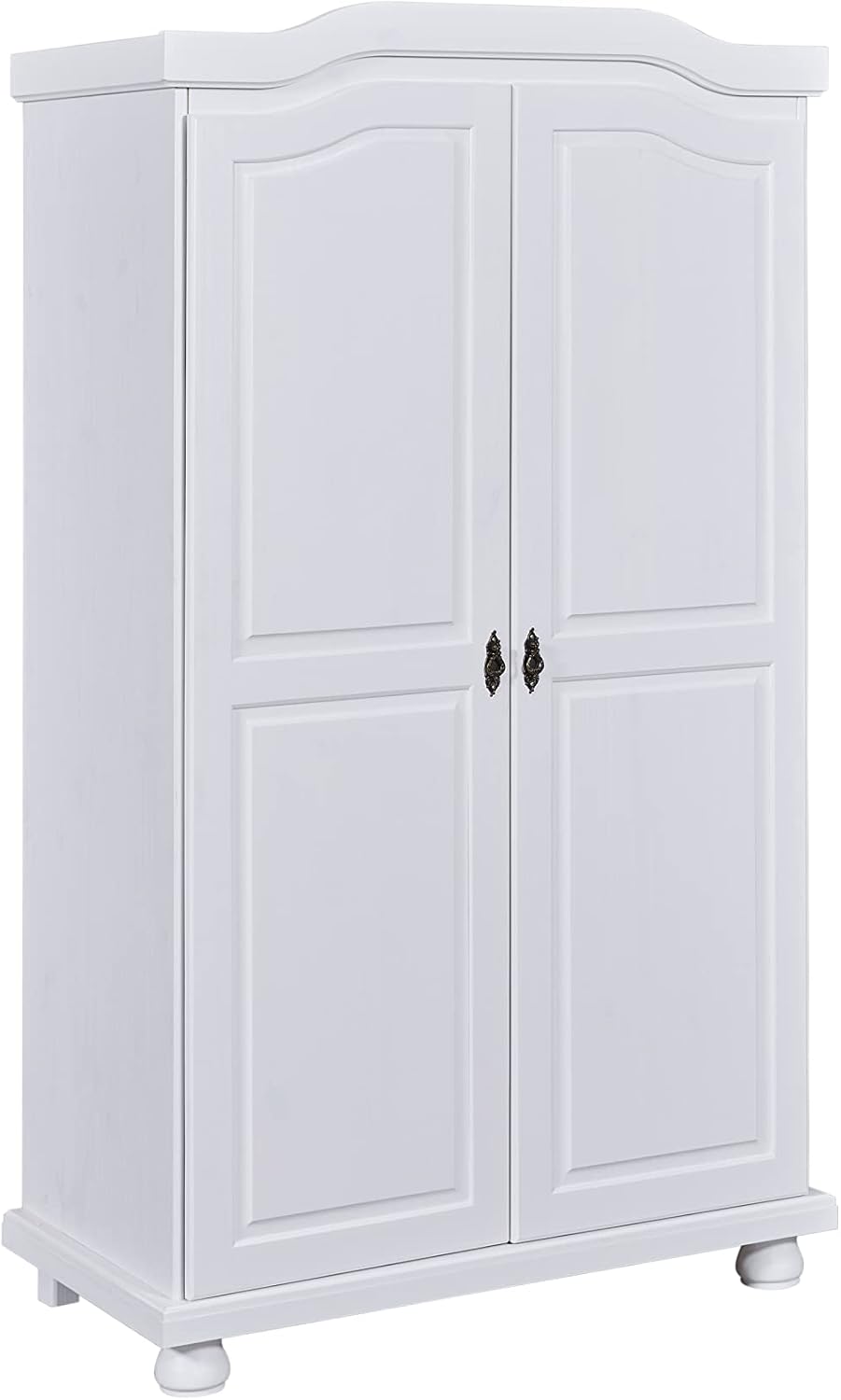 Armadio Inter Link, 2 ante, 104 × 56 × 180 cm, legno, Bianco, 5 nicchie, Con spazio per appendere